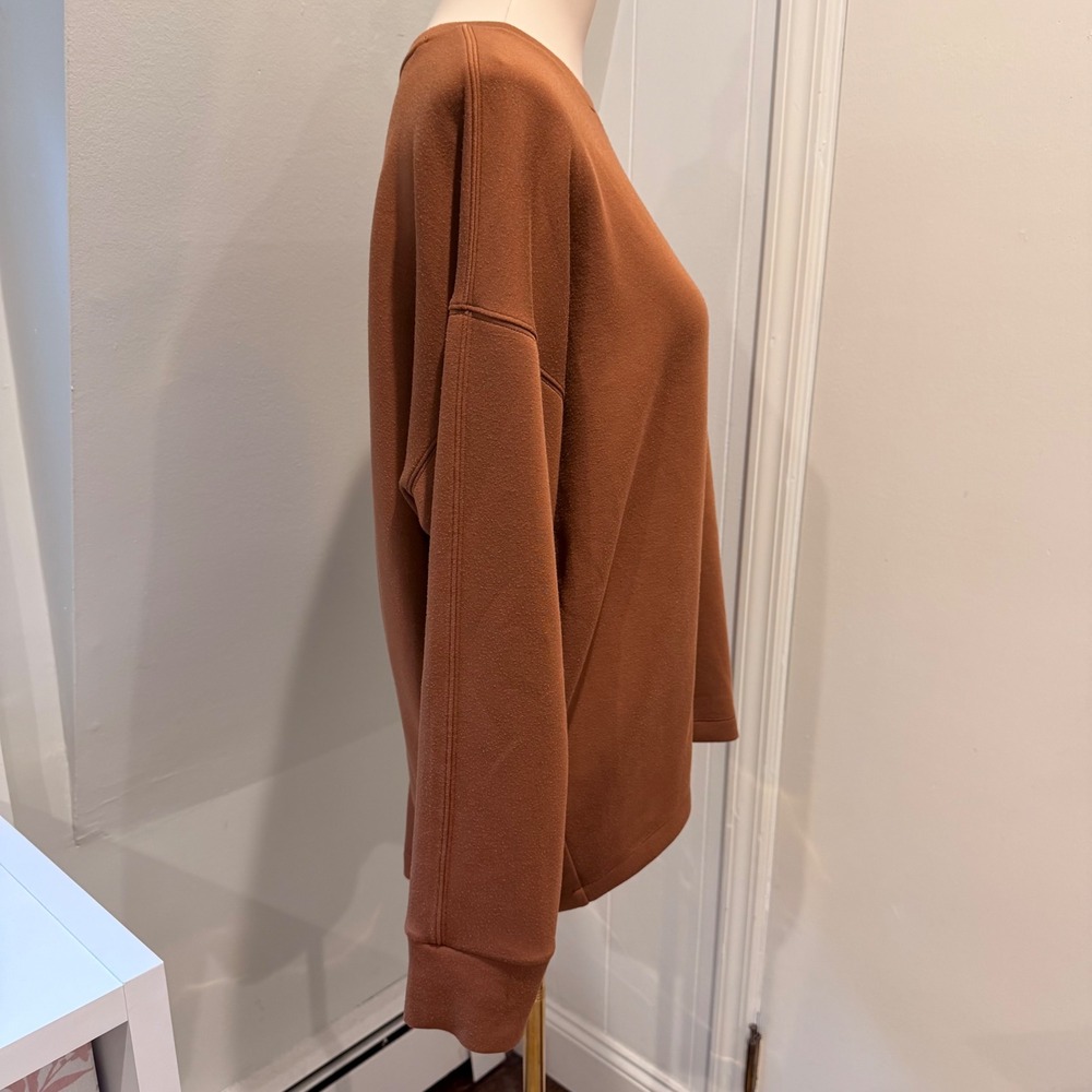 Spanx Brown AirEssentials Crew Neck Sweatshirt Ultra Soft | Size M - Picture 3 of 11